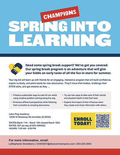 Champions Spring Into Learning Champs Camp